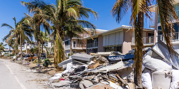 Hurricane hotel damage