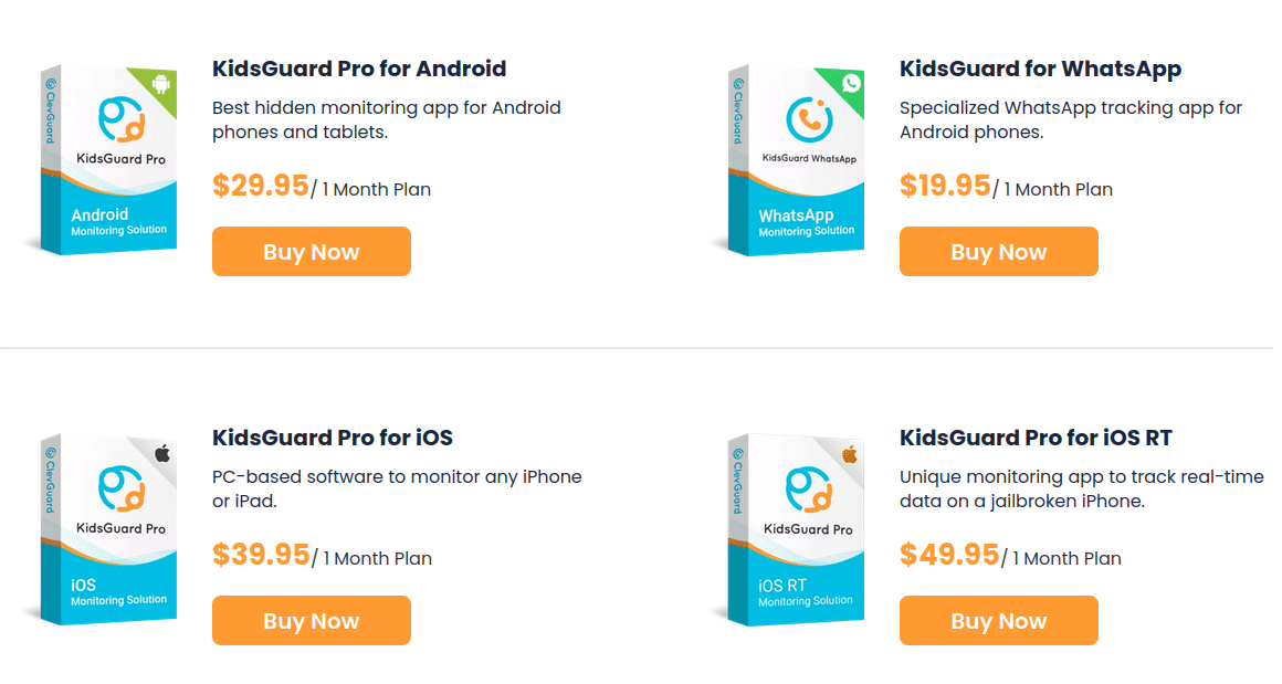 kidsguard pricing plans